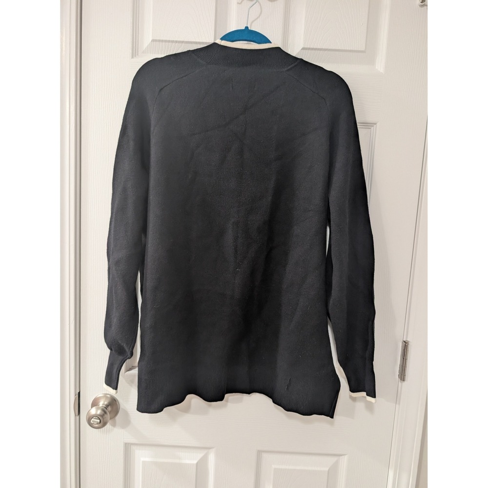 Maeve Anthropologie, Medium, Mock Neck Black Oversized Sweater, Classic - Picture 5 of 6